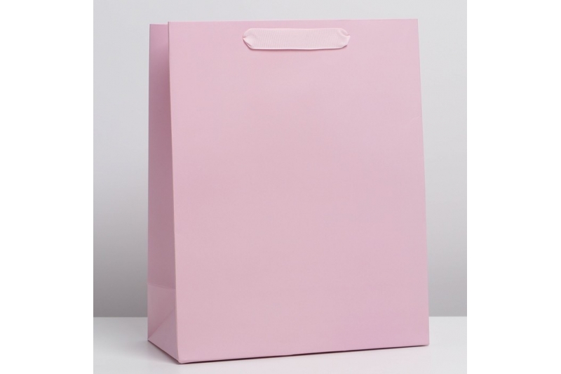 Пакет ламинированный «Розовый», M 26 × 32 × 12 см